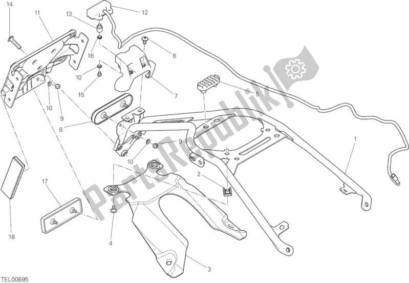 Toutes les pièces pour le Support De Plaque du Ducati Scrambler Classic Thailand USA 803 2016